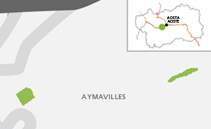cartina Castello e miniere abbandonate di Aymavilles