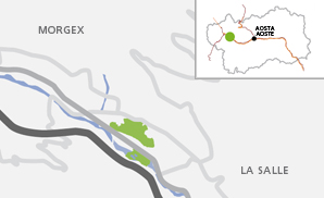 cartina Riserva Naturale Marais <br />di Morgex-La Salle