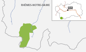 cartina Environnements calcaires de la vallée de Rhêmes en haute altitude